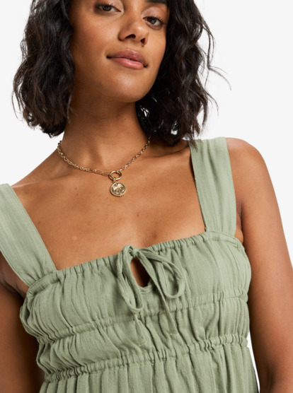 Paradise Winds - Flowy Midi Dress With Elastic Bodice Detailing for Women  ERJWD03916