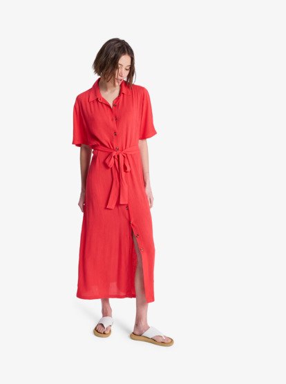 Island Escape Solid - Shirt Dress for Women  ERJWD03937