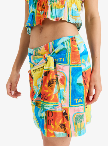 roxy, Atlas Summer Cocktail - Jupe courte pour Femme, ATLAS ATLAS PRINT (xbyr) Atlas Summer Cocktail - Mini Skirt for Women  ERJWK03181