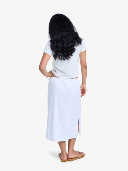 Over The Waves - Midi Skirt With Drawcord Waist for Women  ERJWK03185