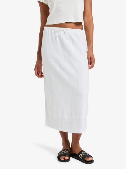 Over The Waves - Midi Skirt With Drawcord Waist for Women  ERJWK03185