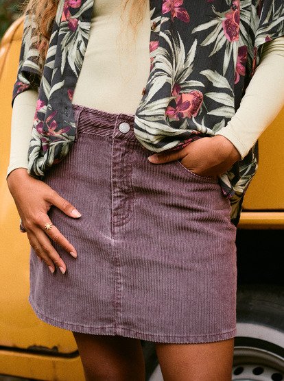 Rainfall - Mini Length Corduroy Skirt for Women  ERJWK03187