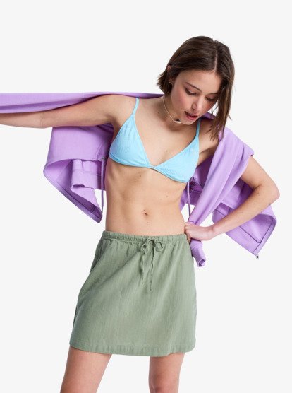 Over The Waves Mini - Elasticated Skirt for Women  ERJWK03195