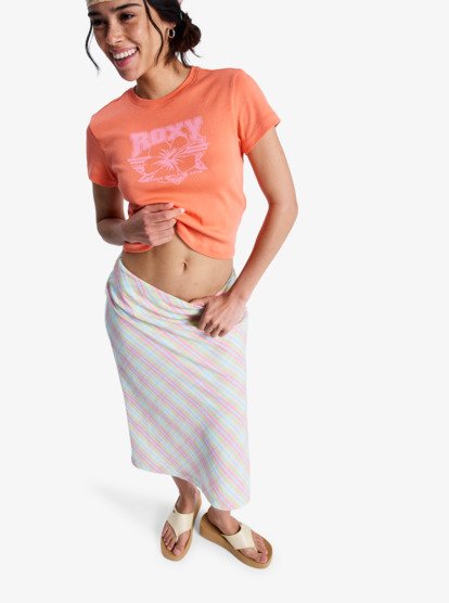 Summer Delight - Midi Slip Skirt for Women  ERJWK03199