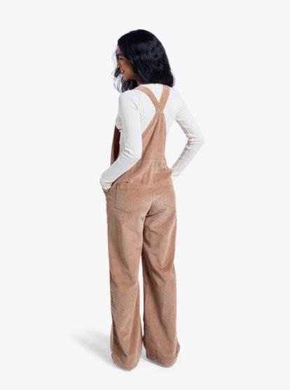 roxy, Trailblazer Overall - Salopette en velours côtelé pour Femme, WOODSMOKE (cma0) Trailblazer Overall - Cotton Corduroy Dungarees for Women  ERJWO03022