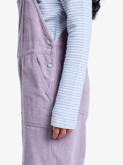 roxy, Trailblazer Overall - Salopette en velours côtelé pour Femme, NIRVANA (pjq0) Trailblazer Overall - Cotton Corduroy Dungarees for Women  ERJWO03022