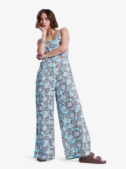 Hibiscus Haze - Wide Leg Jumpsuit for Women  ERJWO03026