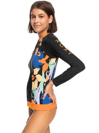 Heather - Long Sleeve Front Zip Rash Vest for Women  ERJWR03637