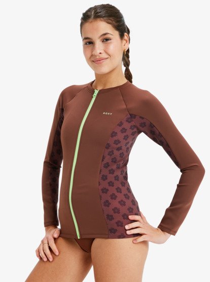 ROXY Pro Wave - Long Sleeve Zipped Rash Vest for Women  ERJWR03755