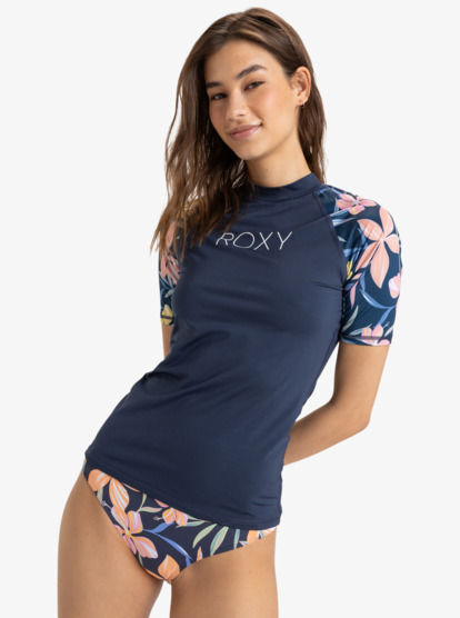 Sea Bloom In Full Moon - Short Sleeves UPF 50 Surf T-Shirt for Women  ERJWR03823