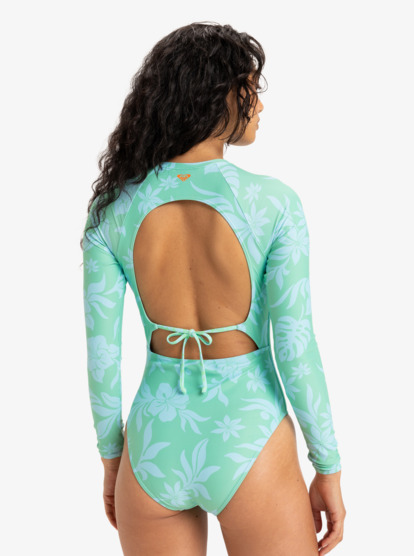 Hula Hibiscus - Long Sleeve Back Zip One-Piece Swimsuit for Women  ERJWR03855