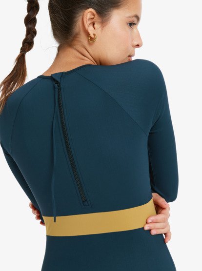 roxy, Roxy Active - Long Sleeve Back Zip One-Piece for Women, ANTHRACITE (kvj0) Roxy Active - Long Sleeve Back Zip One-Piece for Women  ERJWR03867