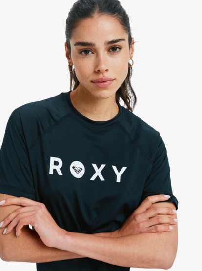 roxy, Essential - Kurzarm-Rashguard für Frauen, ANTHRACITE (kvj0) Essential - Short Sleeve Rash Vest for Women  ERJWR03879