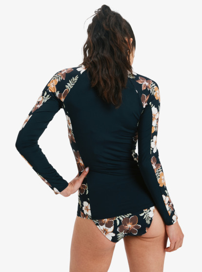 Full Zipped Mix - Long Sleeve Zipped Rash Vest for Women  ERJWR03890