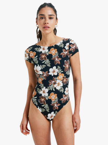 Nostalgic Feels - Short Sleeve One-Piece Swimsuit for Women  ERJWR03894
