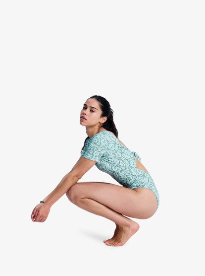 Sun Babe - Short Sleeve One-Piece Swimsuit for Women  ERJWR03901