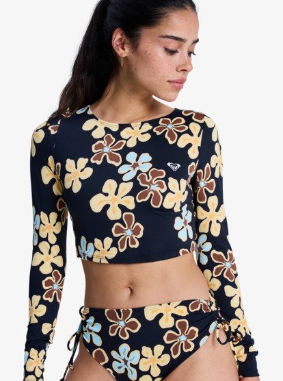 The Beach Babe - Long Sleeve Cropped Rash Vest for Women  ERJWR03902