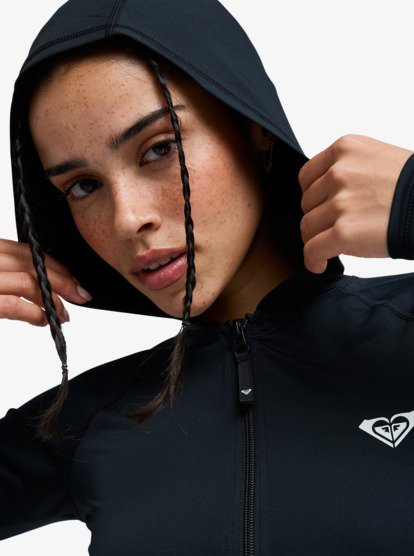 Essentials - Long Sleeve Hooded Rash Vest for Women  ERJWR03909