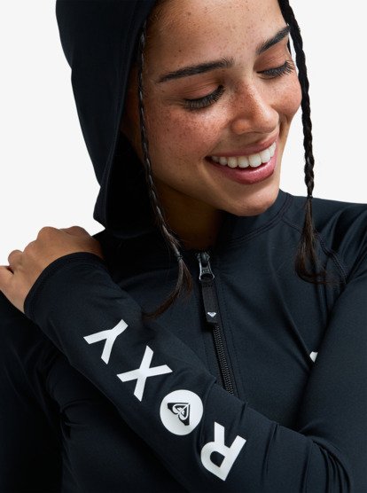 Essentials - Long Sleeve Hooded Rash Vest for Women  ERJWR03909