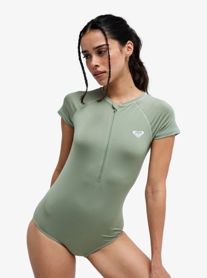 Essentials - Short Sleeve One-Piece Swimsuit for Women  ERJWR03916