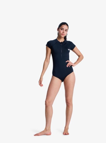 Essentials - Short Sleeve One-Piece Swimsuit for Women  ERJWR03916