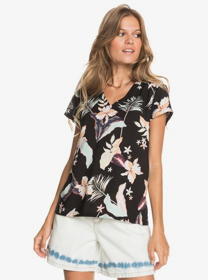 Paradise Stories - Short Sleeve Viscose Top for Women  ERJWT03467