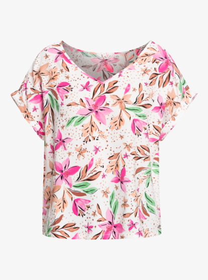 Sweet Hibiscus - V-Neck Top for Women  ERJWT03617