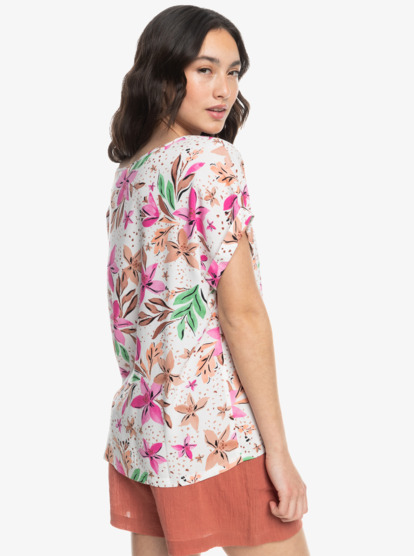 Sweet Hibiscus - V-Neck Top for Women  ERJWT03617