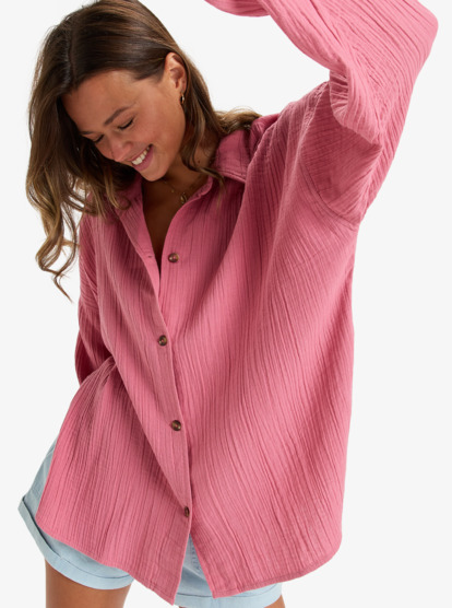 Morning Time - Oversize Long Sleeves Shirt for Women  ERJWT03674