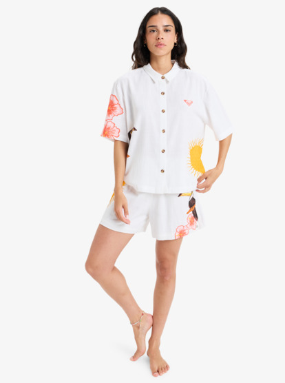 roxy, Atlas Another Sun - Short Sleeves Shirt for Women, BRIGHT WHITE (wbb0) Atlas Another Sun - Short Sleeves Shirt for Women  ERJWT03681