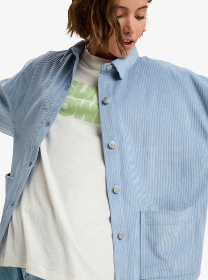 Kick Back Washed - Oversized Corduroy Jacket for Women  ERJWT03697