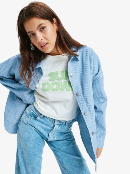 Kick Back Washed Cord - Button Down Shirt Jacket for Women  ERJWT03697