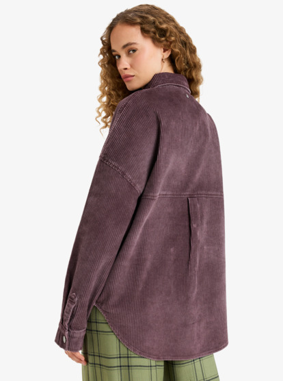 Kick Back Washed - Oversized Corduroy Jacket for Women  ERJWT03697