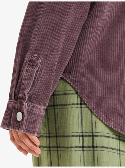 roxy, Kick Back Washed - Corduroy Jack met knoopsluiting voor Dames, HUCKLEBERRY (rrf0) Kick Back Washed - Oversized Corduroy Jacket for Women  ERJWT03697