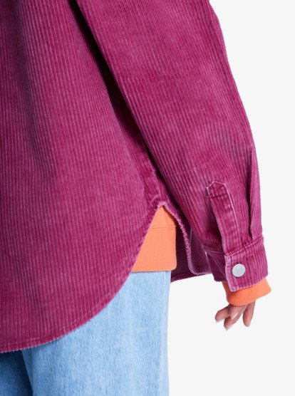 Kick Back Washed - Oversized Corduroy Jacket for Women  ERJWT03697