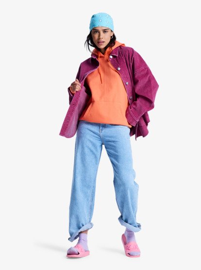 Kick Back Washed - Oversized Corduroy Jacket for Women  ERJWT03697