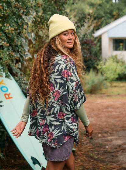 Beachy Nostalgia Crinkle - Short Sleeve Shirt for Women  ERJWT03716