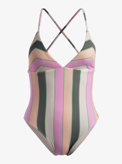 Vista Stripe - Cross Back One-Piece Swimsuit  for Women  ERJX103639