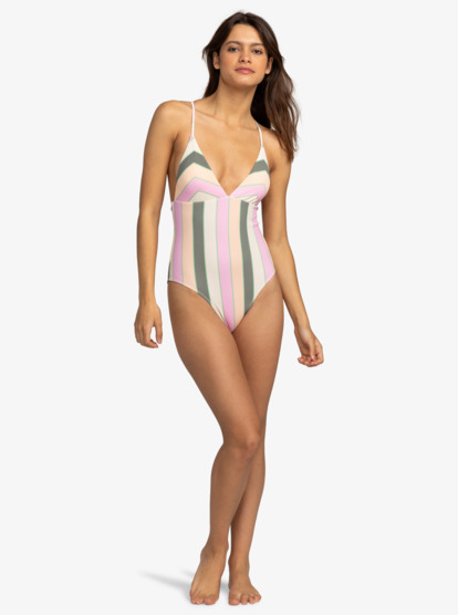 Vista Stripe - Cross Back One-Piece Swimsuit  for Women  ERJX103639