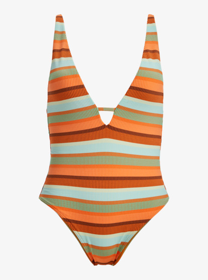roxy, Sunset Stripe - Maillot de bain une pièce pour Femme, ORANGE TIGER (nlm0) Sunset Stripe - One-Piece Swimsuit for Women  ERJX103740