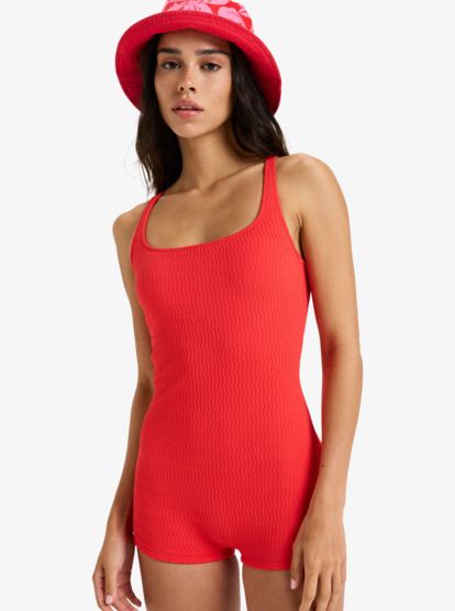 roxy, Lagos Boyleg - Maillot de bain une pièce pour Femme, TOMATO (rph0) Lagos Boyleg  - One-Piece Swimsuit for Women  ERJX103757