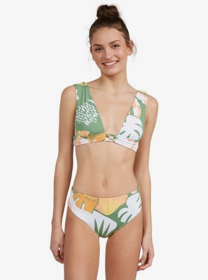 Wildflowers - Reverisble Elongated Tri Bikini Top for Women  ERJX304424