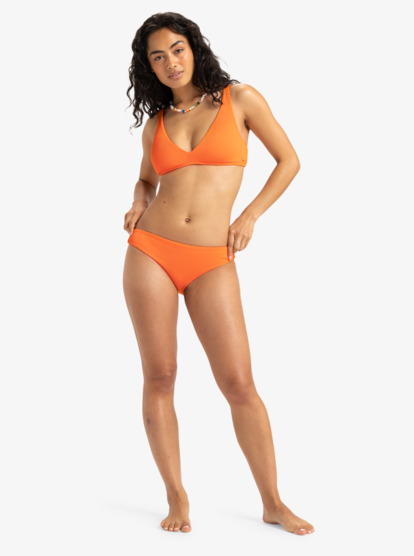 roxy, Rib Roxy Love The Oceana V - Haut de bikini pour Femme, ORANGE TIGER (nlm0) Rib Roxy Love The Oceana V - Bikini Top for Women  ERJX304728