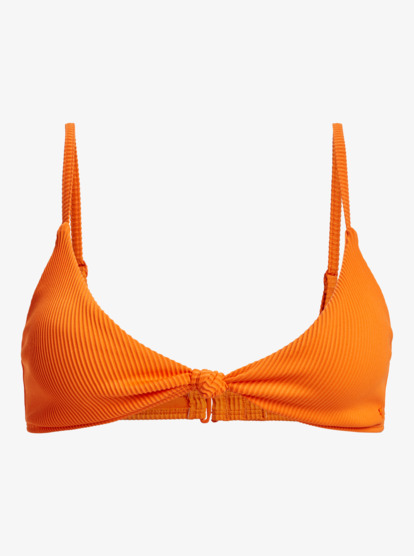 roxy, Rib Roxy Love The Surf Knot - Top de bikini para mujer, ORANGE TIGER (nlm0) Rib Roxy Love The Surf Knot - Bikini Top for Women  ERJX304759
