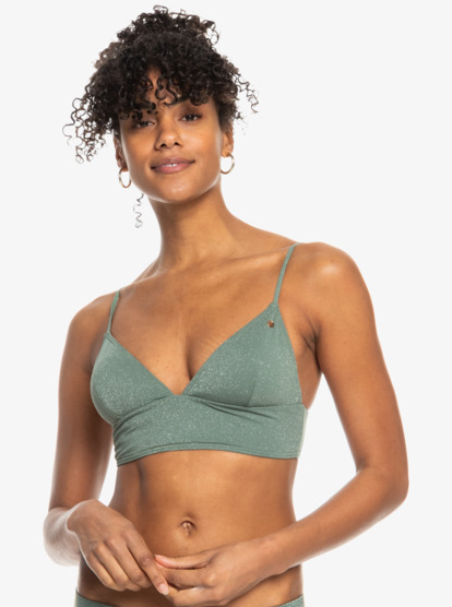Shimmer Time - Fixed Triangle Bikini Top for Women  ERJX304776