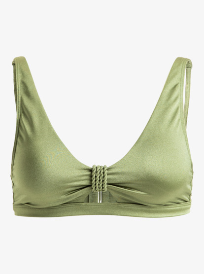 Top Bikini Roxy Print Beach Classics Bralette, Coppa D Con Ferretto, Imbottiture Rimovibili, Spalline Regolabili, Chiusura A Cravatta, Stampato