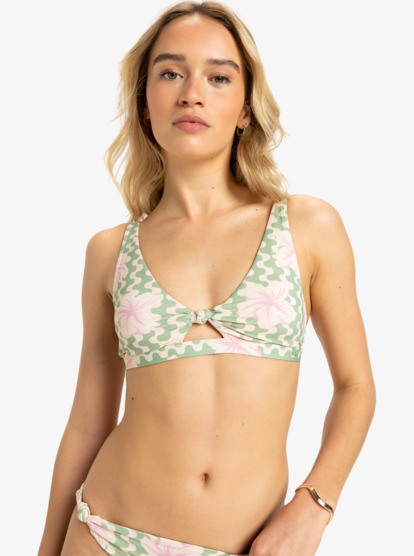 Hibiscus Daze - Medium Coverage Bikini Top for Women  ERJX305452