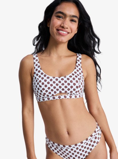 roxy, Roxy Pro  - Haut de maillot de bain Brassière Femme, CLOUD DANCER POLKABISCUS GOOD (wbp1) Roxy Pro - Bralette Bikini Top for Women  ERJX305482