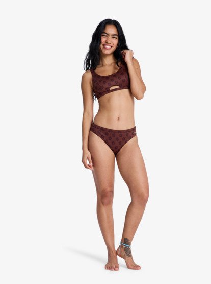roxy, Roxy Pro - Bralette Bikini Top for Women, CHOCOLATE PLUM POLKABISCUS (xckc) Roxy Pro - Bralette Bikini Top for Women  ERJX305482