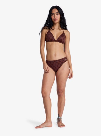 roxy, Roxy Pro - Triangel-Bikinioberteil für Damen, CHOCOLATE PLUM POLKABISCUS (xckc) Roxy Pro - Triangle Bikini Top for Women  ERJX305484